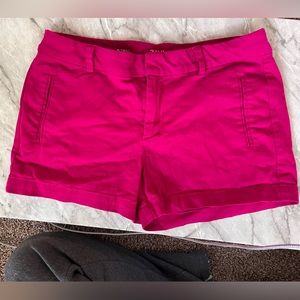 ana - a new approach twill shorts size 8 hot pink chino shorts